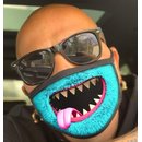 Nasen-Mund-Maske Motiv Monster blau