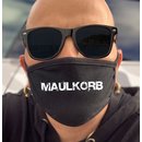 Nasen-Mund-Maske schwarz Motiv Maulkorb