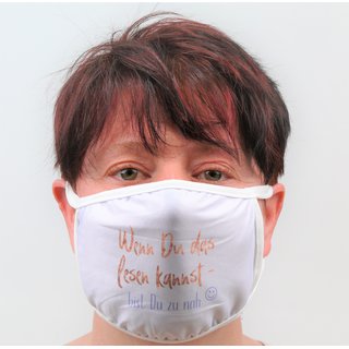 Nasen-Mund-Maske Zu nah mit Filtertasche