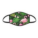 Nasen-Mund-Maske Flamingo schwarz mit Filtertasche