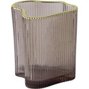 Glas Vase braun/gold