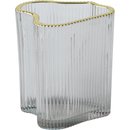 Glas Vase grau/gold