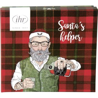 Flachmann+Schnapsbecher Set Hipster Santa
