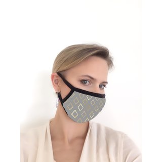 Nase-Mund-Maske Leaves mit Filtertasche