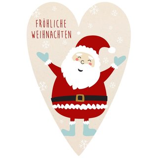 Herzkarte unser Finne Fröhliche Weihnachten Weihnachtsmann