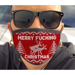 Nasen-Mund-Maske Merry Fucking Christmas