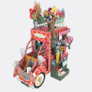 3D Grukarte The Flower Seller Happy Birthday