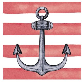 Keramik Untersetzer Sailors Anchor red