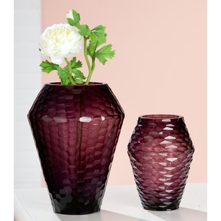 Glasart kantige Vase Viola H=18cm